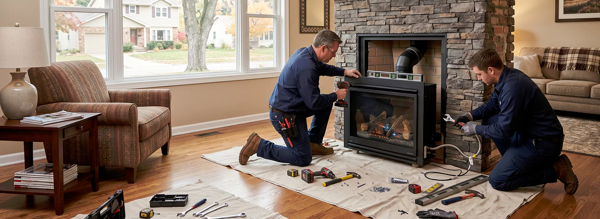 New Fireplace Installation in Edison