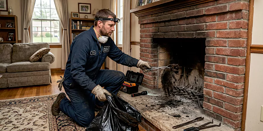 Dead Animal in Fireplace Removal Edison