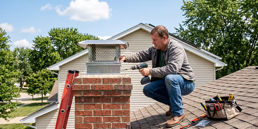 Chimney Top Cover Installation Edison
