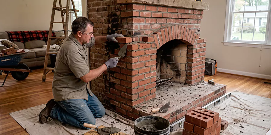 Rebuild Stone Fireplace Edison