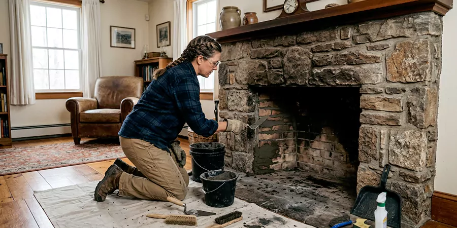 Refurbish Wood Burning Fireplace Edison