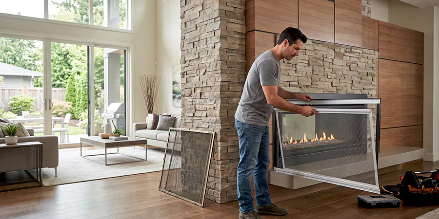 Fireplace Insert Screen Replacement Edison