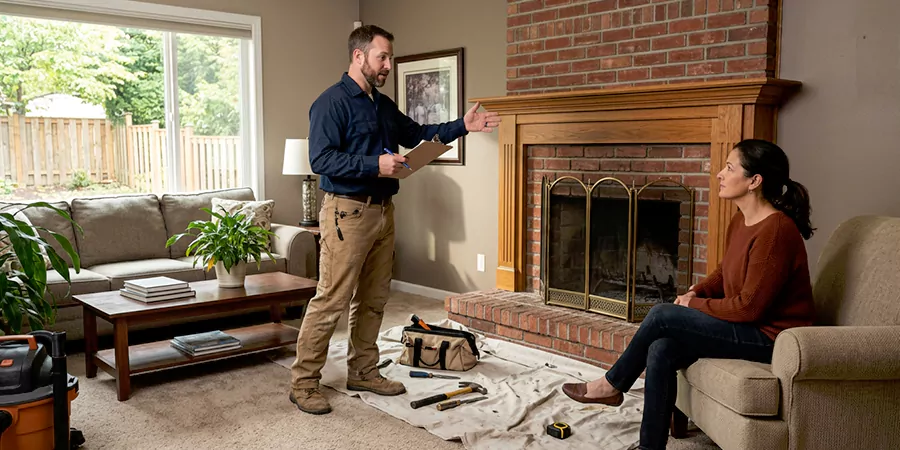 Fireplace and Chimney Removal Service Edison