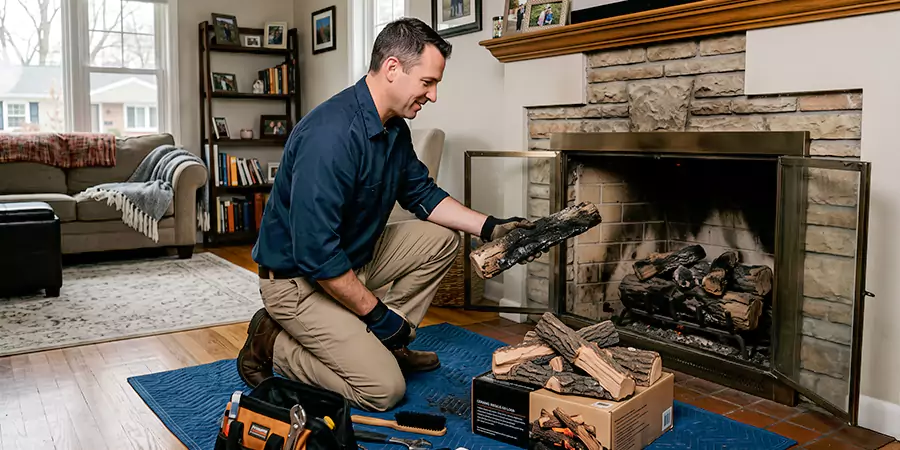 Replacing Gas Fireplace Logs Edison