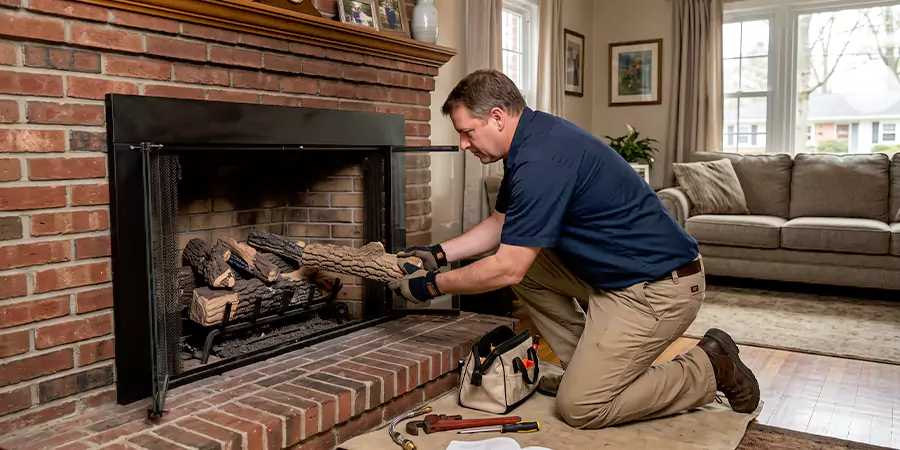 Propane Fireplace Logs Installation Edison