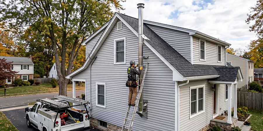 Wood Fireplace Chimney Liner Installation Edison
